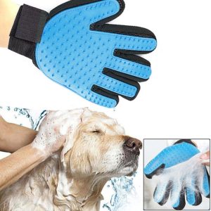 Right Hand Five Finger Deshedding Brush Glove Pet Gentle Efficient Massage Grooming(Blue), Left Hand Sky Blue, Right Hand Blue, Right Hand Sky Blue