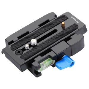 PULUZ Quick Release Clamp Adapter + Quick Release Plate for  DSLR & SLR Cameras, QR Plate Black, QR Plate Gold