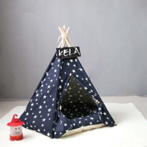 Pet Kennel Corgi Small and Medium Dog Pet Tent, Large 60×60×70cm