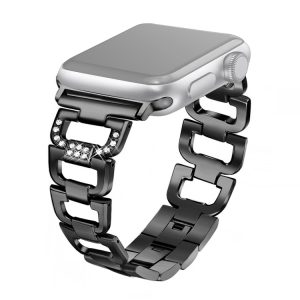 Colorful Diamond Stainless Steel Watch Band for Apple Watch Series 7 41mm / 6 & SE & 5 & 4 40mm / 3 & 2 & 1 38mm