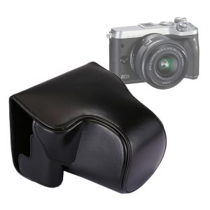 Full Body Camera PU Leather Case Bag with Strap for Canon EOS M6, For  EOS M6, Fo EOS M6, For EOS M6(15-45mm)
