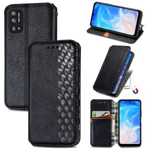 Cubic Grid Pressed Horizontal Flip Magnetic Leather Case with Holder & Card Slots & Wallet, For Doogee N40 Pro, For OPPO Realme C21Y, For Xiaomi Mi 11T / Mi 11T Pro, For Google Pixel 6