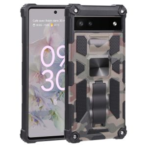 Camouflage Armor TPU + PC Magnetic Holder Phone Case, For Google Pixel 6a, For Xiaomi Redmi 10A