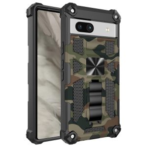 Camouflage Armor Kickstand TPU + PC Magnetic Phone Case, For Google Pixel 7a, For Motorola Moto G Stylus 5G 2023
