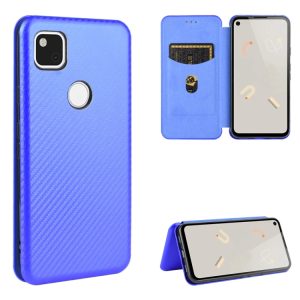 Carbon Fiber Texture Magnetic Horizontal Flip TPU + PC + PU Leather Case with Card Slot, For Google Pixel 4a, For Google Pixel 3 XL, For Google Pixel 3a XL, For Google Pixel 3a