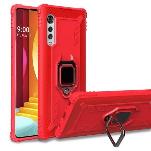 Carbon Fiber Protective Case with 360 Degree Rotating Ring Holder, For LG Velvet / G9, For Motorola E (2020), For OPPO A52 / A72 / A92, For Vivo iQOO 3 5G, For Vivo Z6, For Wiko View 4 / View 4 Lite