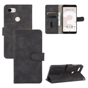 Solid Color Skin Feel Magnetic Buckle Horizontal Flip Calf Texture PU Leather Case with Holder & Card Slots & Wallet, For Google Pixel 3, For Google Pixel 3 XL, For Google Pixel 4, For Google Pixel 4 XL
