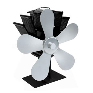YL602 5-Blade High Temperature Metal Heat Powered Fireplace Stove Fan, YL602 (Silver), YL602 (Black), YL602 (Bronze), YL602 (Grey), YL602 (Gold), YL602 (Rose Red)