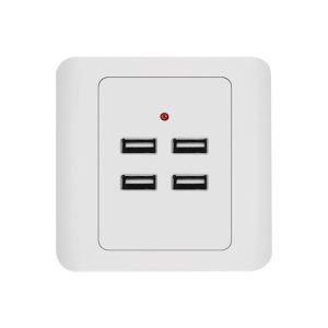 5V 3.1A 4 Ports USB Wall Charger Adapter Dock Station Socket Power Panel, 36V input