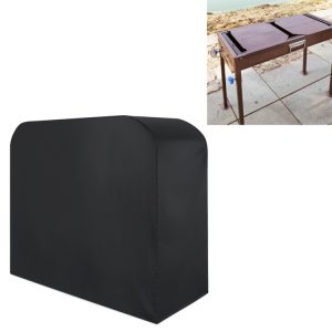 Anti-UV Waterproof Dust-proof 210D Oxford Cloth Folding BBQ Protective Cover Outdoor Gas Charcoal Electric Barbeque Grill Cover, Size: 190*71*117cm(Black)