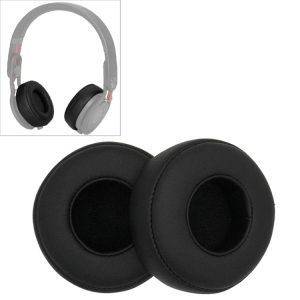 2 PCS For Beats Studio Mixr Headphone Protective Leather Cover Sponge Earmuffs, Black, Red