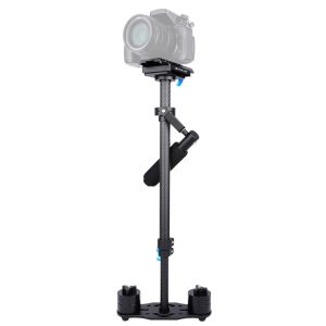PULUZ 38.5-61cm Carbon Fibre Handheld Stabilizer for DSLR & DV Digital Video & Cameras, Load Range: 0.5-3kg, P60T Black, P60T Blue