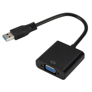 External Graphics Card Converter Cable USB3.0 to VGA, Resolution: 1080P, 1080P (Black), 1080P (Blue), 1080P