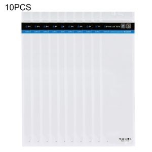 10 PCS PULUZ 34.5cm x 9cm Hang Hole Clear Front White Pearl Jewelry Zip Lock Packaging Bag(Size: S, Lengthened type)