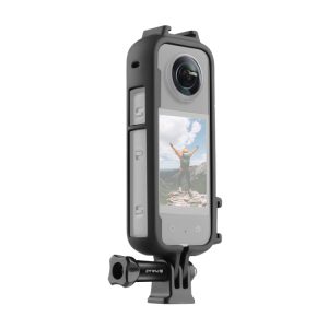 For Insta360 X3 PULUZ Cold Shoe PC Plastic Protective Frame with Adapter Mount & Screw, PC Frame