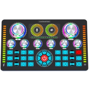 Q7 Live Streaming Sound Card Audio Mixer for Recording Live