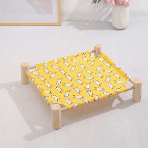47x52cm Four Seasons Universal Removable And Washable Pet Bed Pet Nest, Small Yellow Duck, Small Color Triangle, Small Wooden Gray Bottom, Small White Cat Head, Small Yellow Background Rhombus, Small Wooden Alpaca, Small Blue Bunny, Small Cactus...