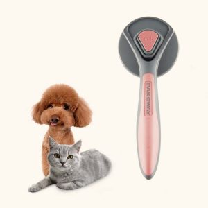 Pet Self-Cleaning Comb Cat Comb Dog Needle Comb Cat Hair Removal Comb Floating Brush, Cherry Blossom Color, Fresh Mint, Gentleman Ash