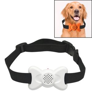 Automatic Voice Control Bark Arrester Collar Pet Supplies Trainer, White, Orange