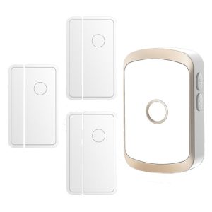 CACAZI 1 For 3 Split Type Door Opening Sensor Reminder Smart Wireless Doorbell Alarm, US Plug, EU Plug, UK Plug