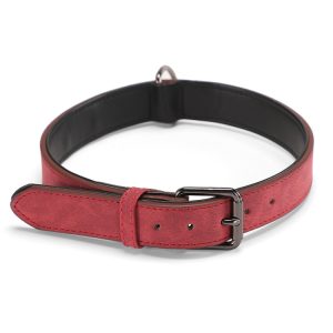 JINMAOHOU Dogs Double-Layer Leather Collar, L 59x3.2cm