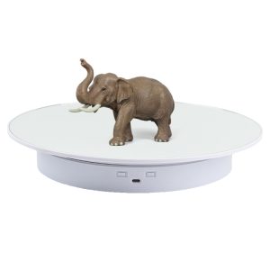 32cm Electric Turntable for Photography With Speed Direction Adjustment, White Mirror, Black Mirror, Golden Mirror