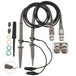 2pcs P6100 Oscilloscope Probe DC-100MHz BNC Connectors Scope Clip Probe