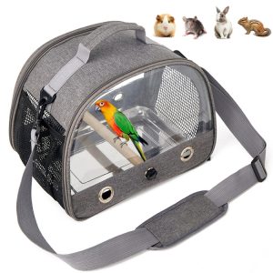 Portable Foldable Birdcage Oxford Cloth Hamster Rabbit Squirrel Pet Outing Bag, 33x26x24cm