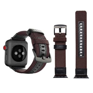 Jeep Style Nylon Wrist Watch Band with Stainless Steel Buckle for Apple Watch Series 3 & 2 & 1 38mm, 38mm