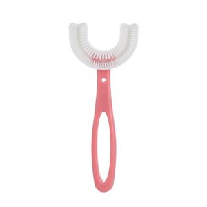 10 PCS U-shaped Children Baby Hand-held Soft Toothbrush Brushing Artifact for 6-12 Years Old, Style: Straight Handle, Straight Handle