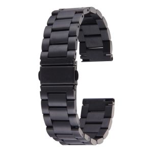 For Samsung Gear S2 Classic Smart Watch Butterfly Buckle 3 Beads Stainless Steel Watchband