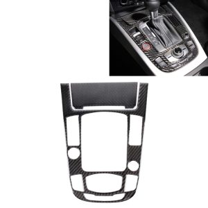 2 PCS Car Carbon Fiber Gear Panel Decorative Sticker for Audi A4L / A5 / Q5 2009-2016