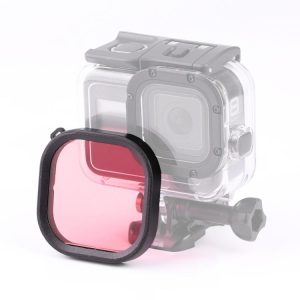 Square Housing Diving Color Lens Filter for GoPro HERO8 Black Original Waterproof Housing, Pink, Purple, Red