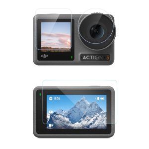 For DJI Osmo Action 3 3-in-1 Lens Front and Back Screen Diamond Explosion-proof Film