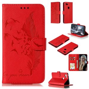 Feather Pattern Litchi Texture Horizontal Flip Leather Case with Wallet & Holder & Card Slots, For Google Pixel 3 XL, For Google Pixel 4XL, For Google Pixel 3, For Google Pixel 3a