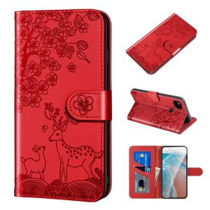 Sika Deer Embossing Pattern Horizontal Flip PU Leather Case with Holder & Card Slot & Wallet & Photo Frame, For Google Pixel 4a, For Google Pixel 4a 5G, For Google Pixel 5, For Google Pixel 6, For Sony Xperia 5 II