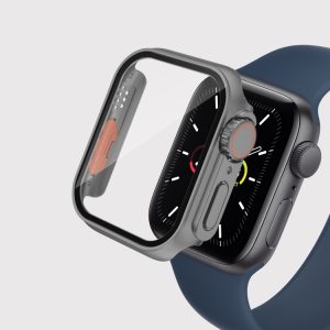 For Apple Watch Series 9 / 8 / 7 45mm Film PC Watch Case with Detachable Button, For Apple Watch Series 9 / 8 / 7 45mm