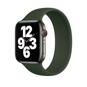 For Apple Watch Series 8&7 41mm / SE 2&6&SE&5&4 40mm / 3&2&1 38mm Solid Color Elastic Silicone Watch Band, Size:M 143mm (Aqua Blue), Size:M 143mm