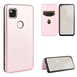 Carbon Fiber Texture Magnetic Horizontal Flip TPU + PC + PU Leather Case with Card Slot, For Google Pixel 4a, For Google Pixel 3 XL, For Google Pixel 3a XL, For Google Pixel 3a