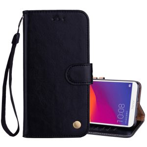 Business Style Oil Wax Texture Horizontal Flip Leather Case for Huawei Honor 7C / Enjoy 8 / Y7 (2018) / Y7 Prime (2018) / Nova 2 Lite, with Holder & Card Slots & Wallet, For Huawei Honor 7C, For Honor 7C / Y7 Prime (2018)...