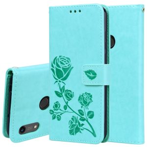 Rose Embossed Horizontal Flip PU Leather Case for Huawei Honor 8A/Y6 2019, with Holder & Card Slots & Wallet, For Huawei Honor 8A/Y6 Pro 2019, Huawei Honor 8A/Y6 Pro 2019, For Honor 8A/Y6 Pro 2019