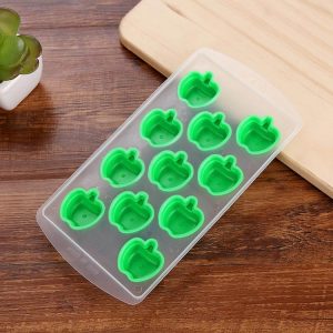 Apple Shaped Silicon Ice Cube Tray / Ice Mold Random Color