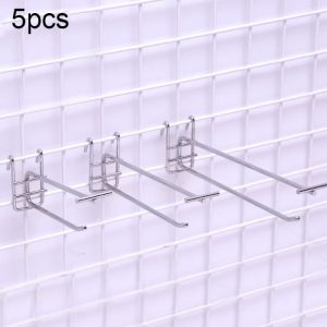 5pcs 5.8mm Supermarket Iron Grid Shelf Double Hook, Length: 15cm
