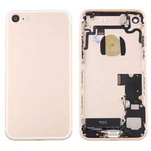 Battery Back Cover Assembly with Card Tray for iPhone 7, For iPhone 7 (Full Assembly), For iPhone 7 (Jet Black), For iPhone 7