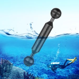 PULUZ 5 inch 13cm Length 20.8mm Diameter Dual Balls Carbon Fiber Floating Arm, Ball Diameter: 25mm, 5 inch Black, 5 inch Blue