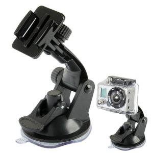 ST-17 Car Mount Dashboard & Windshield Vacuum Suction Cup for GoPro, Insta360, DJI and Other Action Cameras(Black)