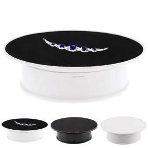 20cm 360 Degree Electric Rotating Turntable Display Stand for Photography Max Load 1.5kg video shooting props Turntable, 20cm/Powered by Battery(W+B), 20cm/Powered by Battery(B), 20cm/Powered by Battery(W)