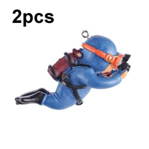 2pcs Fish Tank Diver Aquarium Ornaments Aquascape Decorations, With Camera Blue, With Camera Black, With Camera Pink, With Camera Green, With Camera Orange, Regular Blue, Regular Orange, Regular Black, Regular Pink, Regular Green