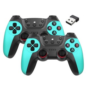 KM-029   2.4G One for Two Doubles Wireless Controller Support PC / Linux / Android / TVbox, KM-029 (Mint Green), KM-029 (Cangling Green), KM-029 (Vitality Orange), KM-029 (Rose Pink), KM-029 (Lemon Yellow), KM-029 (Mountain Blue), KM-029 (Battle Gray)...