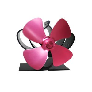 YL201 4-Blade High Temperature Metal Heat Powered Fireplace Stove Fan, YL201 (Rose Red), YL201 (Silver), YL201 (Black), YL201 (Bronze), YL201 (Grey), YL201 (Gold)